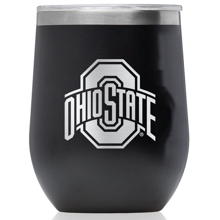 Corkcicle Stemless Wine Glass with Ohio State Buckeyes Primary Logo
