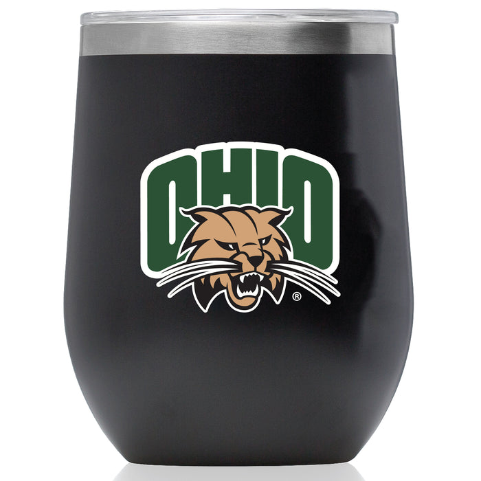 Corkcicle Stemless Wine Glass with Ohio University Bobcats Primary Logo