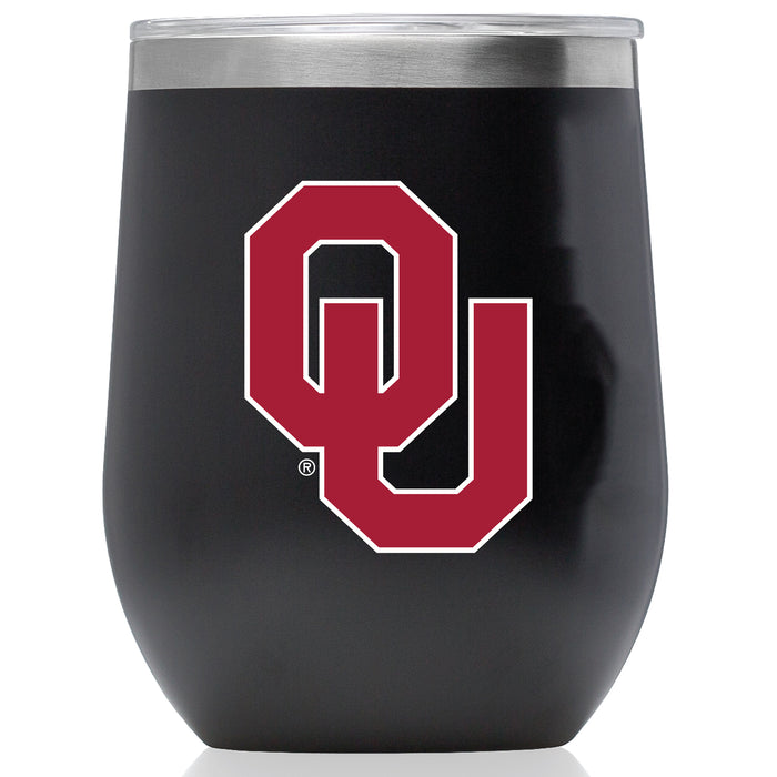 Corkcicle Stemless Wine Glass with Oklahoma Sooners Primary Logo