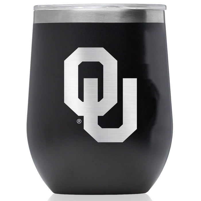 Corkcicle Stemless Wine Glass with Oklahoma Sooners Primary Logo