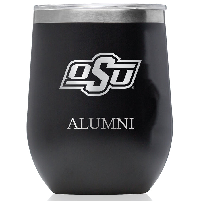 Corkcicle Stemless Wine Glass with Oklahoma State Cowboys Alumnit Primary Logo
