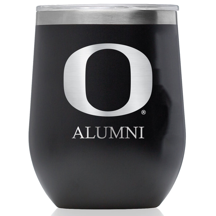 Corkcicle Stemless Wine Glass with Oregon Ducks Alumnit Primary Logo