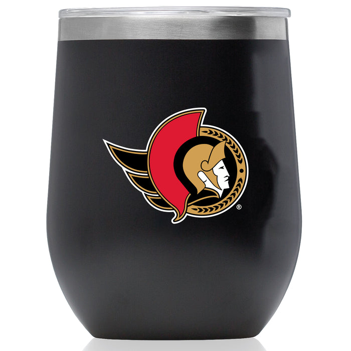 Corkcicle Stemless Wine Glass with Ottawa Senators Primary Logo