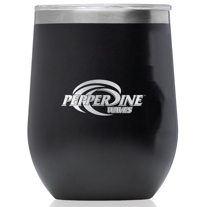 Corkcicle Stemless Wine Glass with Pepperdine Waves Primary Logo