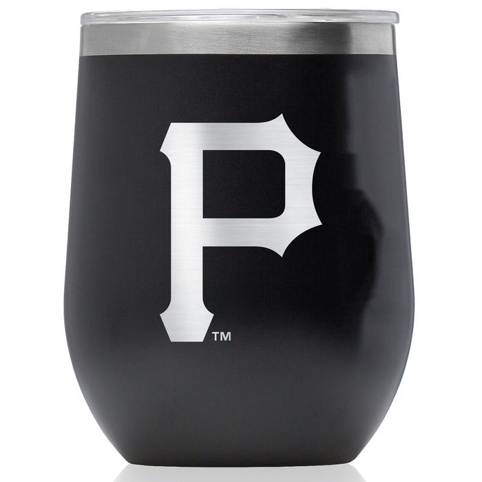 Corkcicle Stemless Wine Glass with Pittsburgh Pirates Primary Logo