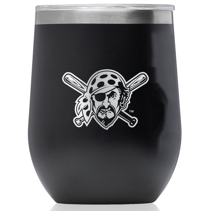 Corkcicle Stemless Wine Glass with Pittsburgh Pirates Secondary Etched Logo