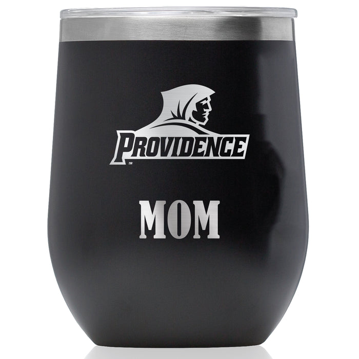 Corkcicle Stemless Wine Glass with Providence Friars Mom Primary Logo