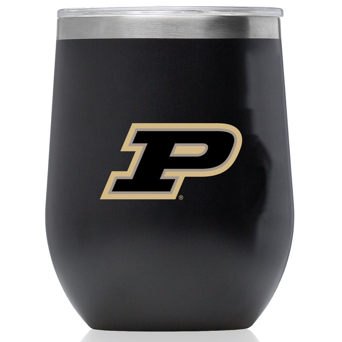 Corkcicle Stemless Wine Glass with Purdue Boilermakers Primary Logo