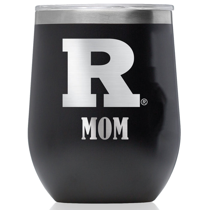 Corkcicle Stemless Wine Glass with Rutgers Scarlet Knights Mom Primary Logo