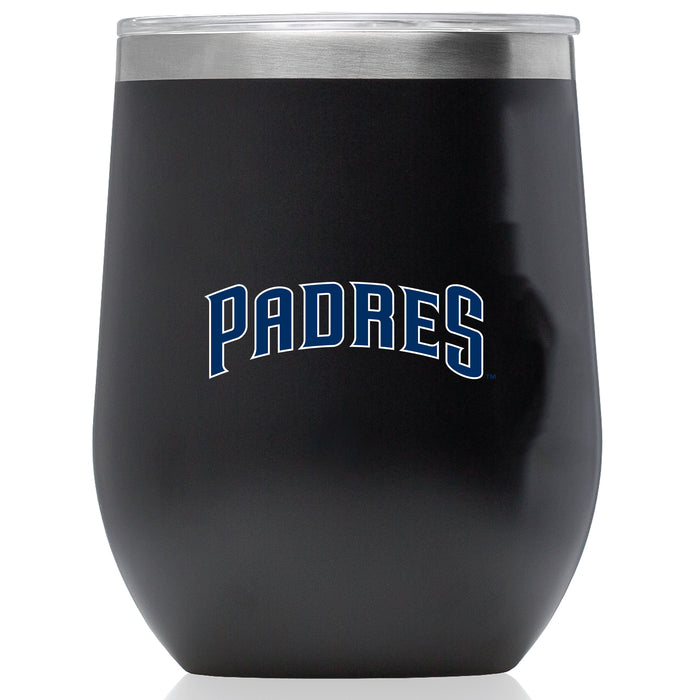Corkcicle Stemless Wine Glass with San Diego Padres Secondary Logo
