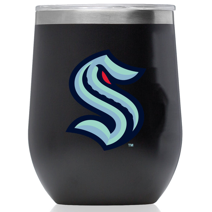 Corkcicle Stemless Wine Glass with Seattle Kraken Primary Logo