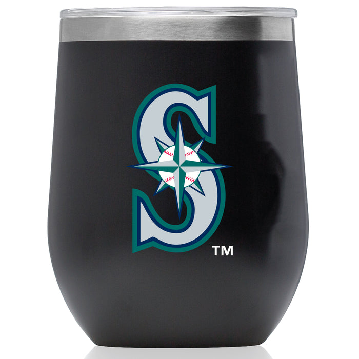 Corkcicle Stemless Wine Glass with Seattle Mariners Secondary Logo