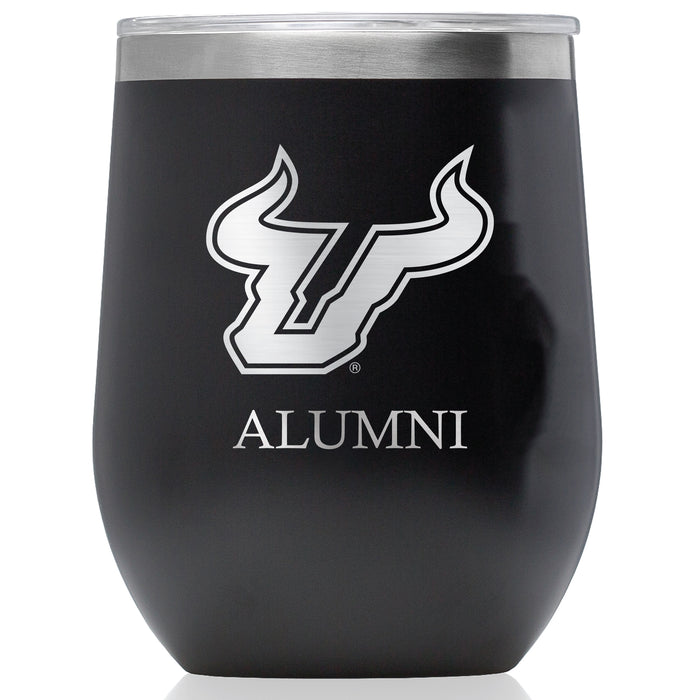 Corkcicle Stemless Wine Glass with South Florida Bulls Alumnit Primary Logo