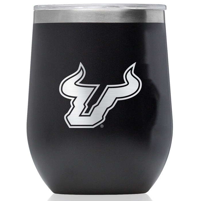 Corkcicle Stemless Wine Glass with South Florida Bulls Primary Logo