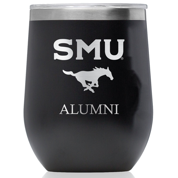 Corkcicle Stemless Wine Glass with SMU Mustangs Alumnit Primary Logo