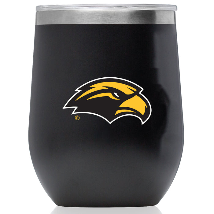 Corkcicle Stemless Wine Glass with Southern Mississippi Golden Eagles Primary Logo