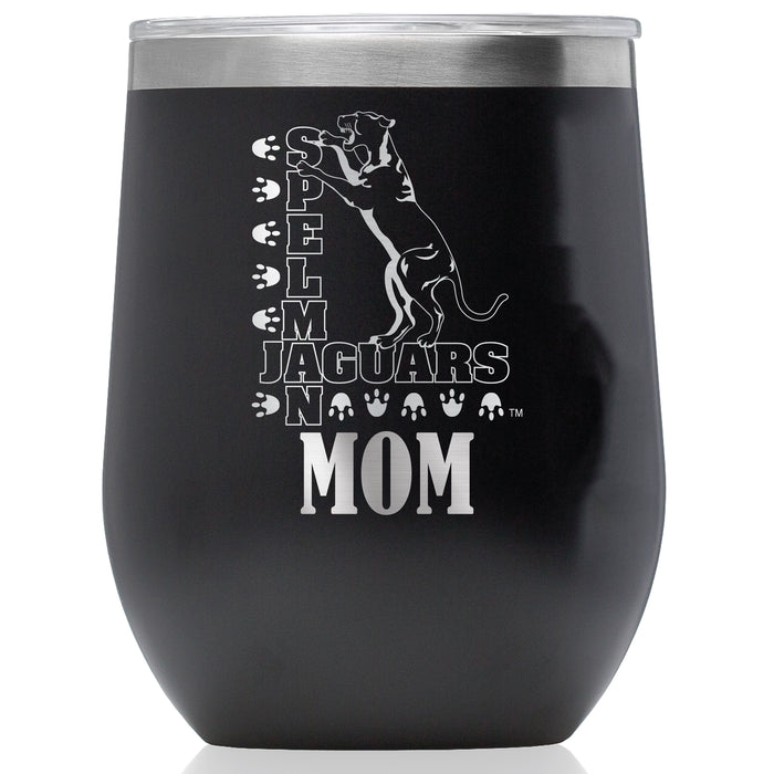 Corkcicle Stemless Wine Glass with Spelman College Jaguars Mom Primary Logo