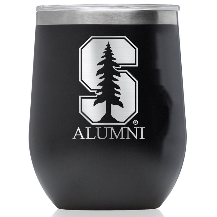 Corkcicle Stemless Wine Glass with Stanford Cardinal Alumnit Primary Logo