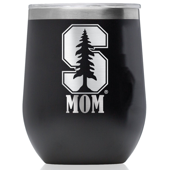 Corkcicle Stemless Wine Glass with Stanford Cardinal Mom Primary Logo