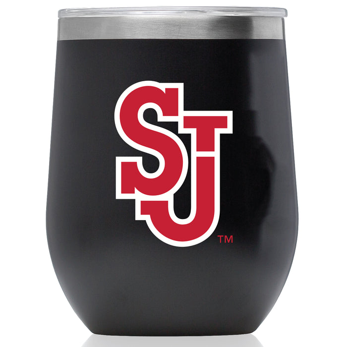 Corkcicle Stemless Wine Glass with St. John's Red Storm Primary Logo