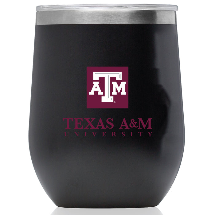 Corkcicle Stemless Wine Glass with Texas A&M Aggies Secondary Logo