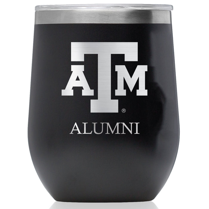 Corkcicle Stemless Wine Glass with Texas A&M Aggies Alumnit Primary Logo