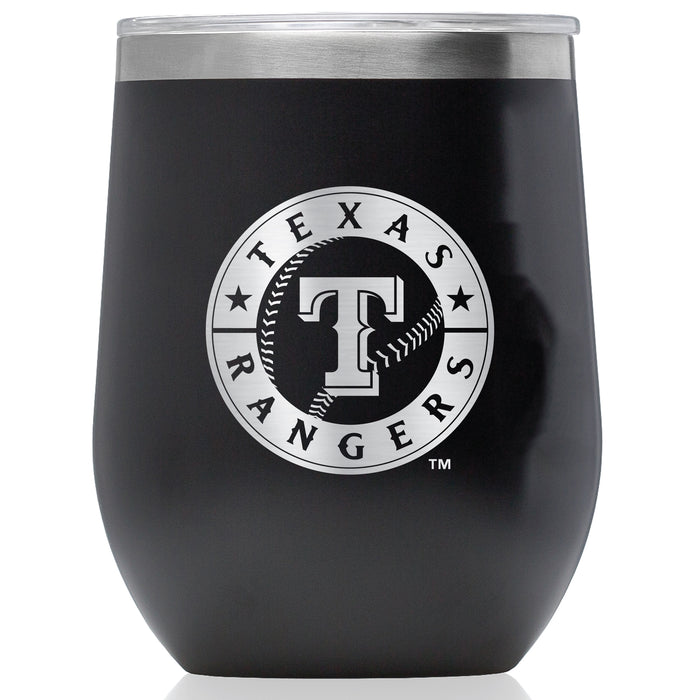 Corkcicle Stemless Wine Glass with Texas Rangers Primary Logo
