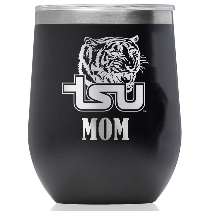 Corkcicle Stemless Wine Glass with Tennessee State Tigers Mom Primary Logo