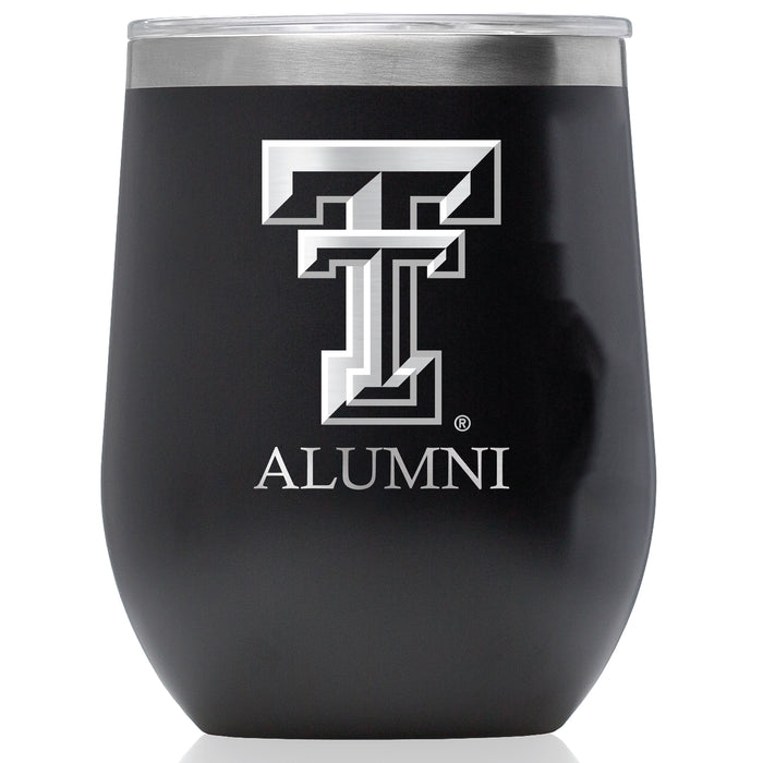 Corkcicle Stemless Wine Glass with Texas Tech Red Raiders Alumnit Primary Logo