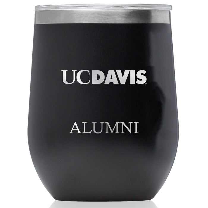 Corkcicle Stemless Wine Glass with UC Davis Aggies Alumnit Primary Logo