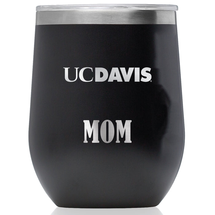 Corkcicle Stemless Wine Glass with UC Davis Aggies Mom Primary Logo