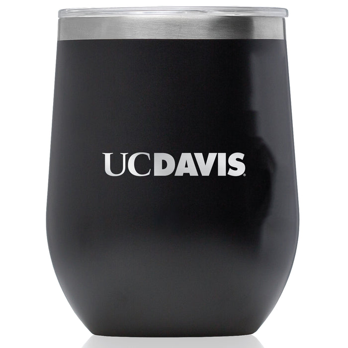 Corkcicle Stemless Wine Glass with UC Davis Aggies Primary Logo