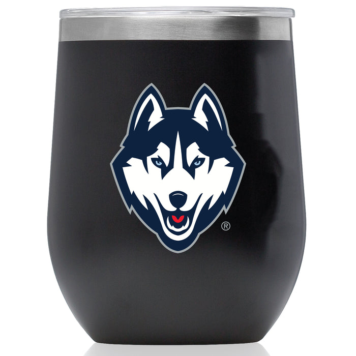 Corkcicle Stemless Wine Glass with Uconn Huskies Primary Logo