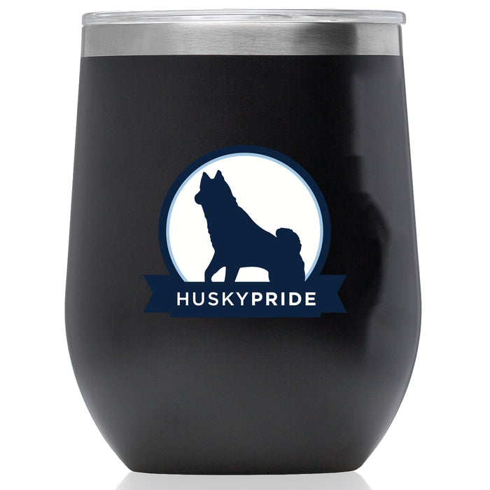 Corkcicle Stemless Wine Glass with Uconn Huskies Secondary Logo