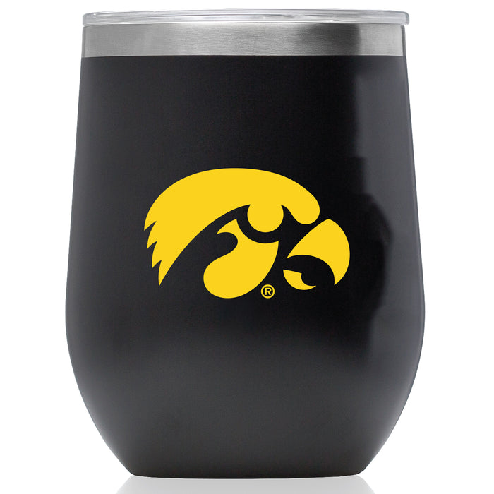 Corkcicle Stemless Wine Glass with Iowa Hawkeyes Primary Logo