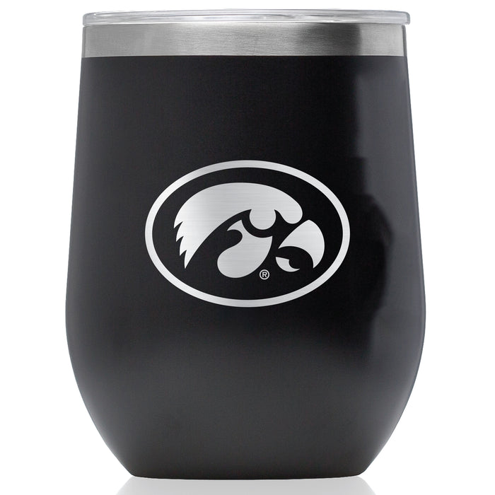 Corkcicle Stemless Wine Glass with Iowa Hawkeyes Primary Logo