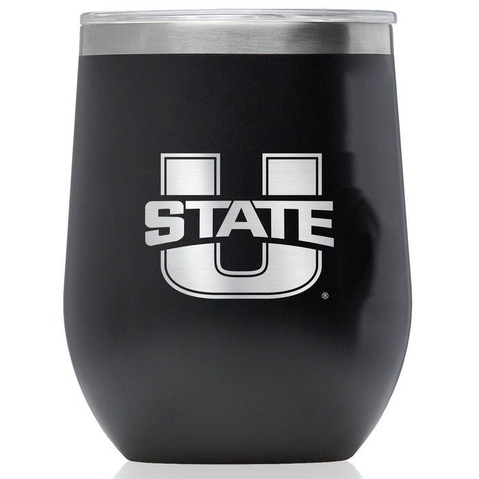 Corkcicle Stemless Wine Glass with Utah State Aggies Primary Logo