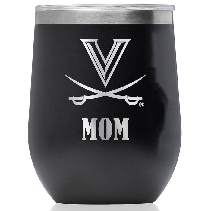 Corkcicle Stemless Wine Glass with Virginia Cavaliers Mom Primary Logo