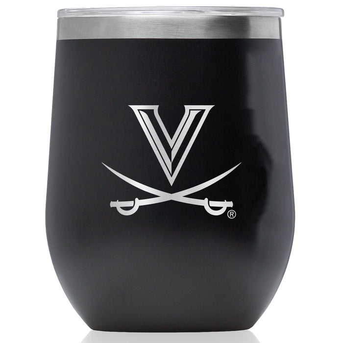 Corkcicle Stemless Wine Glass with Virginia Cavaliers Primary Logo
