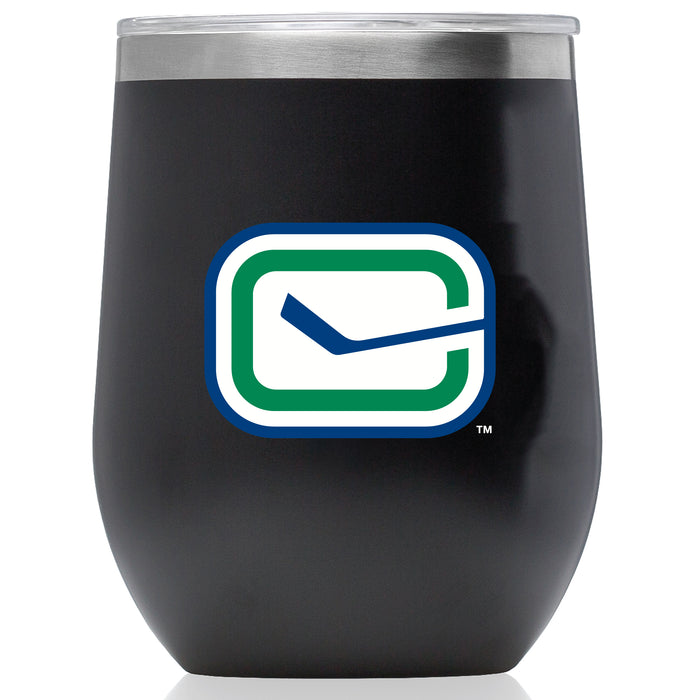 Corkcicle Stemless Wine Glass with Vancouver Canucks Secondary Logo