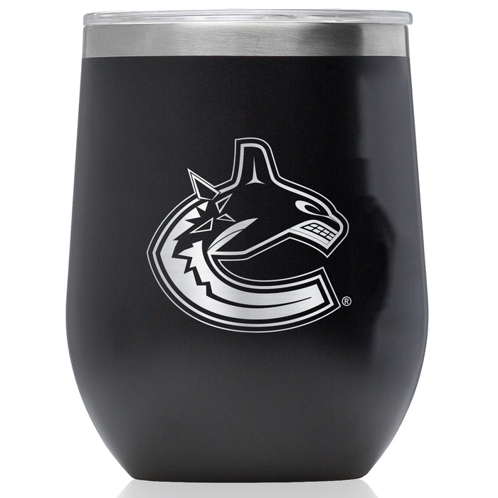 Corkcicle Stemless Wine Glass with Vancouver Canucks Primary Logo