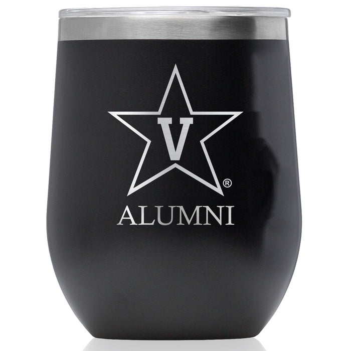 Corkcicle Stemless Wine Glass with Vanderbilt Commodores Alumnit Primary Logo