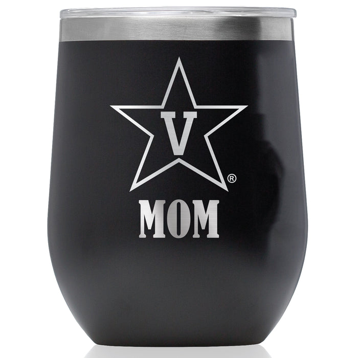 Corkcicle Stemless Wine Glass with Vanderbilt Commodores Mom Primary Logo