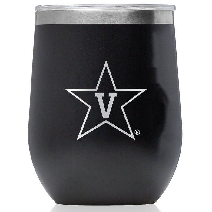 Corkcicle Stemless Wine Glass with Vanderbilt Commodores Primary Logo