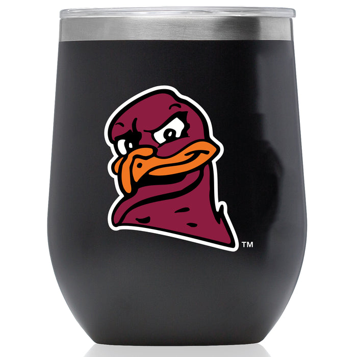 Corkcicle Stemless Wine Glass with Virginia Tech Hokies Secondary Logo