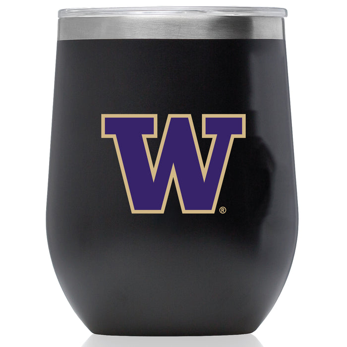 Corkcicle Stemless Wine Glass with Washington Huskies Primary Logo