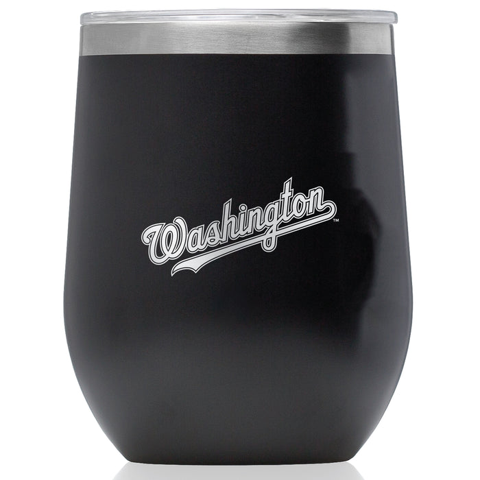 Corkcicle Stemless Wine Glass with Washington Nationals Wordmark Etched Logo