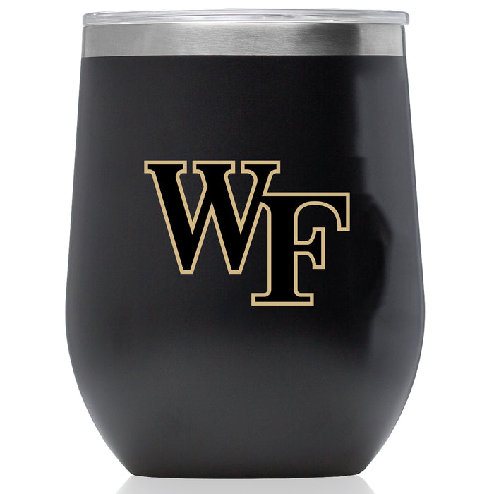 Corkcicle Stemless Wine Glass with Wake Forest Demon Deacons Primary Logo