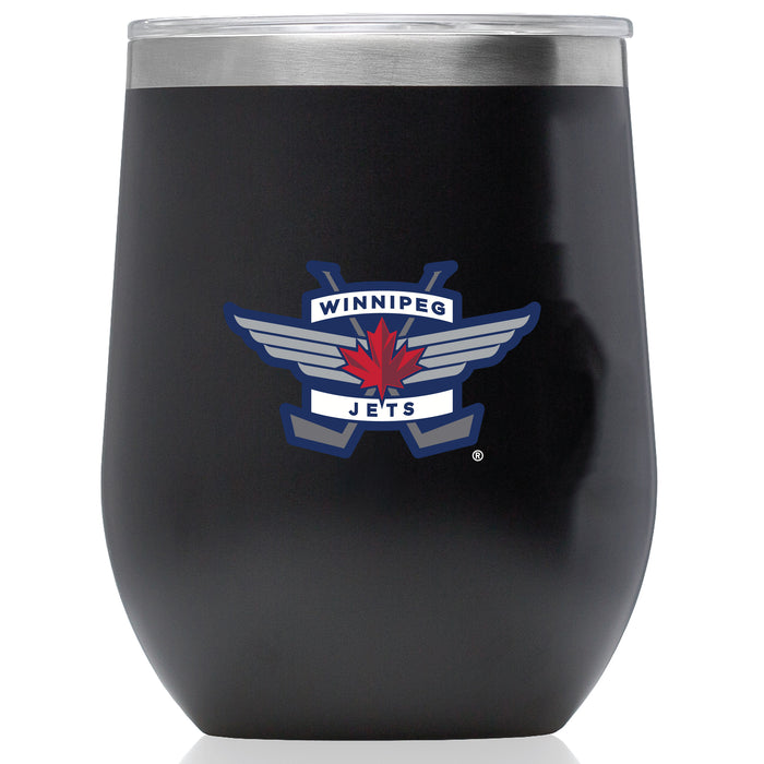 Corkcicle Stemless Wine Glass with Winnipeg Jets Secondary Logo