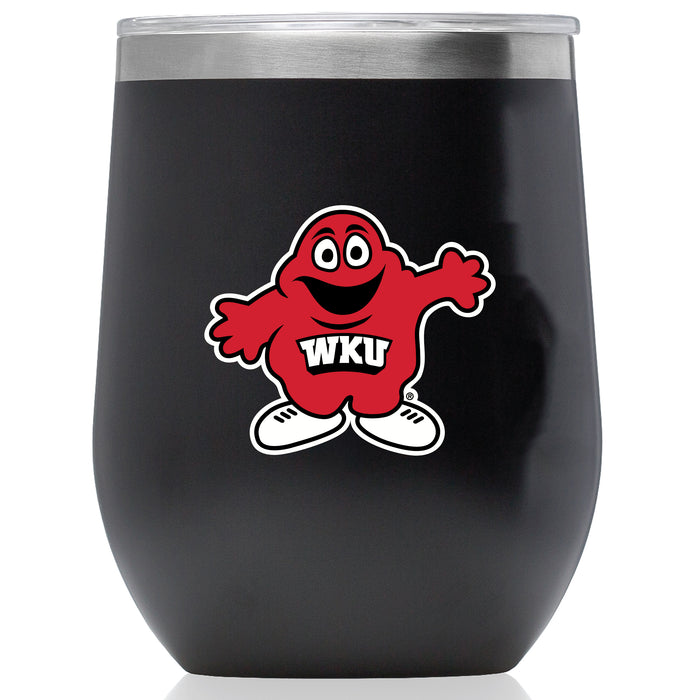 Corkcicle Stemless Wine Glass with Western Kentucky Hilltoppers Secondary Logo